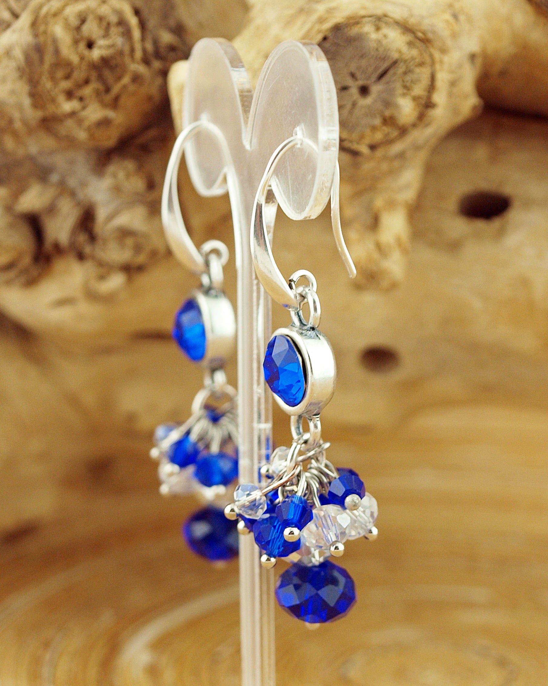 Oorbellen Swarovski Blauw Bundel zilver