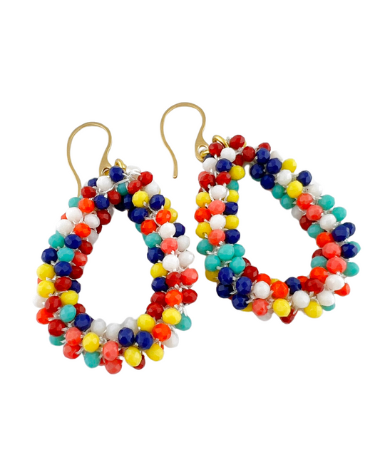 Oorbellen Regenboog facet druppel