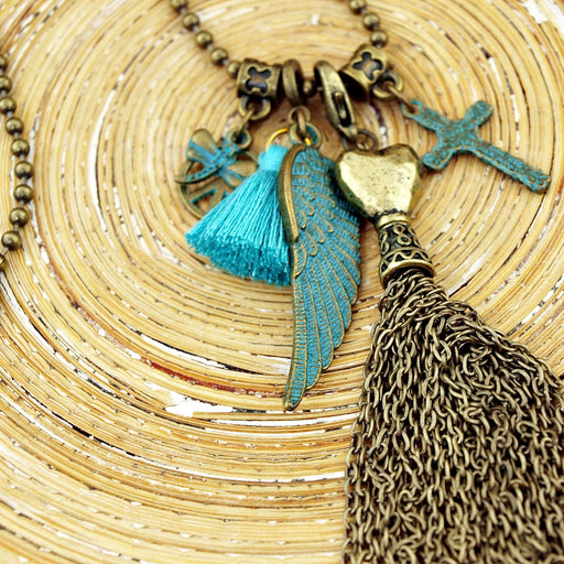 Lange ketting Bronce Fringe Wing