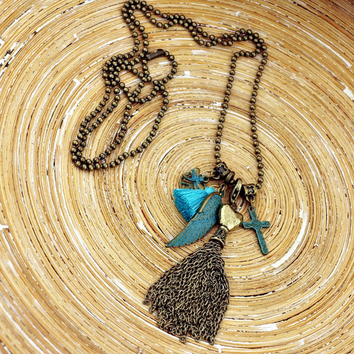 Lange ketting Bronce Fringe Wing