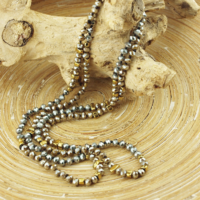 Long one ketting Silver Gold