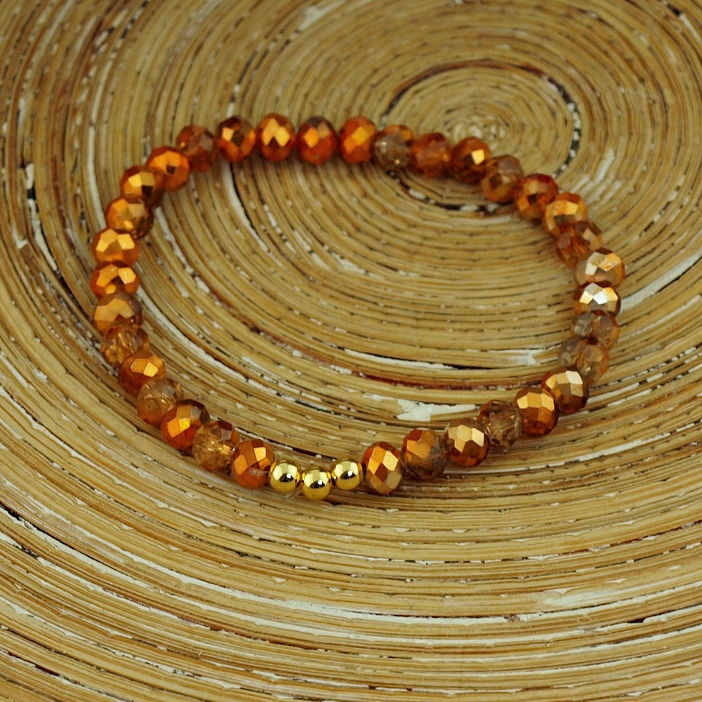 Armbanden set facet kralen aubergine