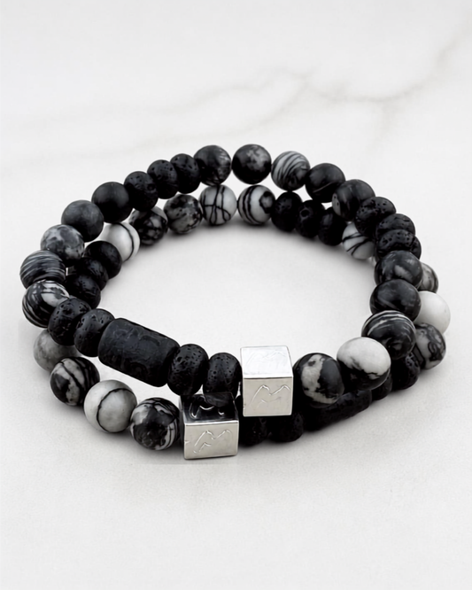 Set natuursteen armbanden Chiaro