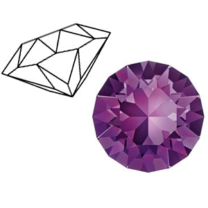 Oorbellen Swarovski Paars goud