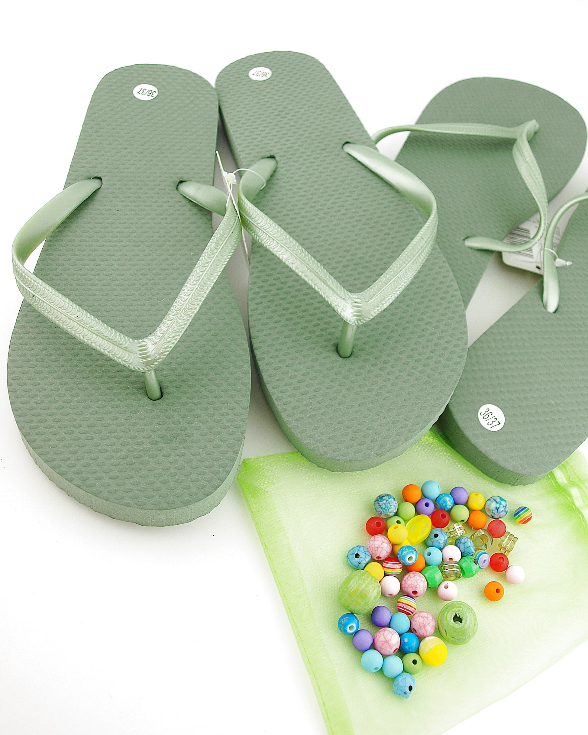 Teenslippers DIY Army green