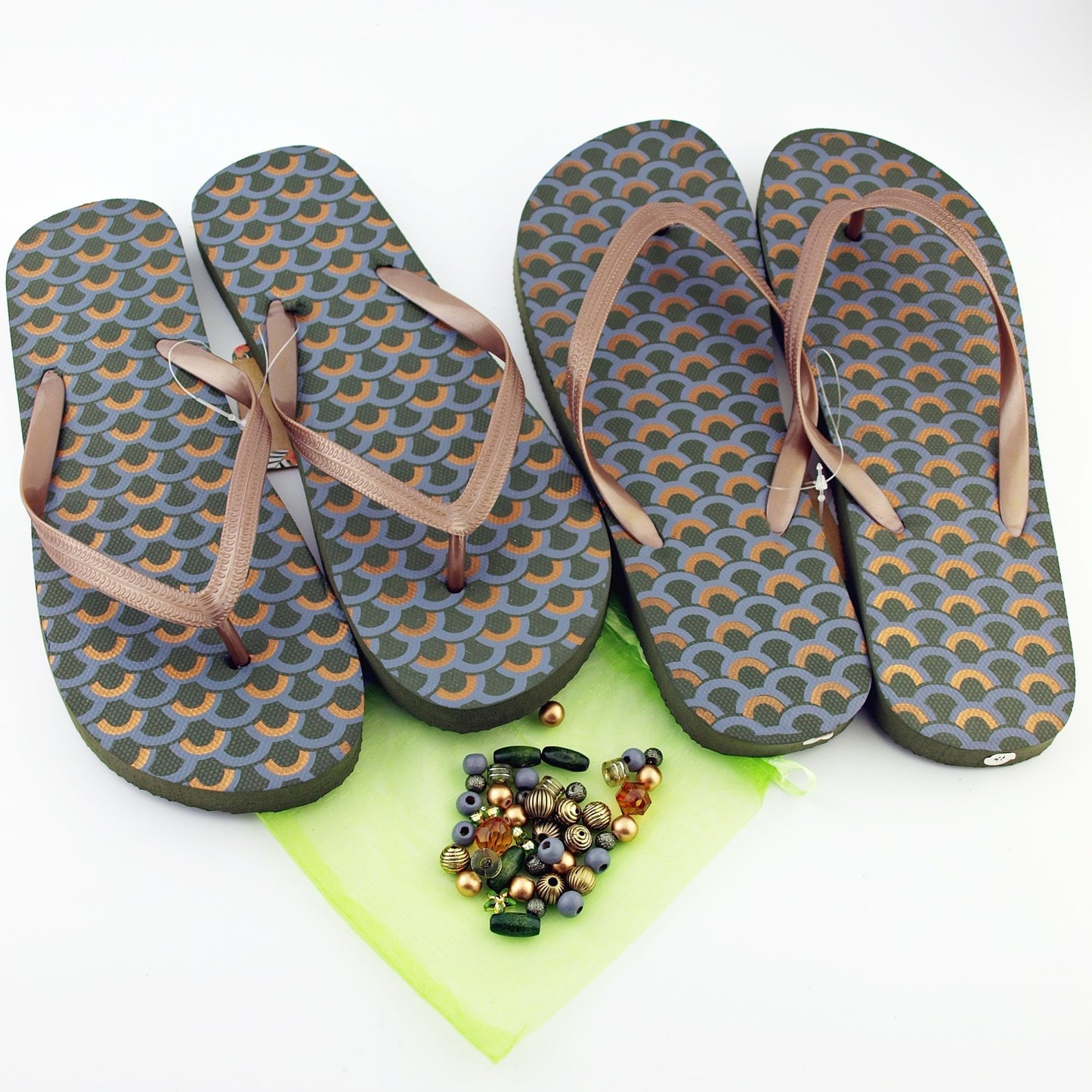 Teenslippers DIY Retro Green