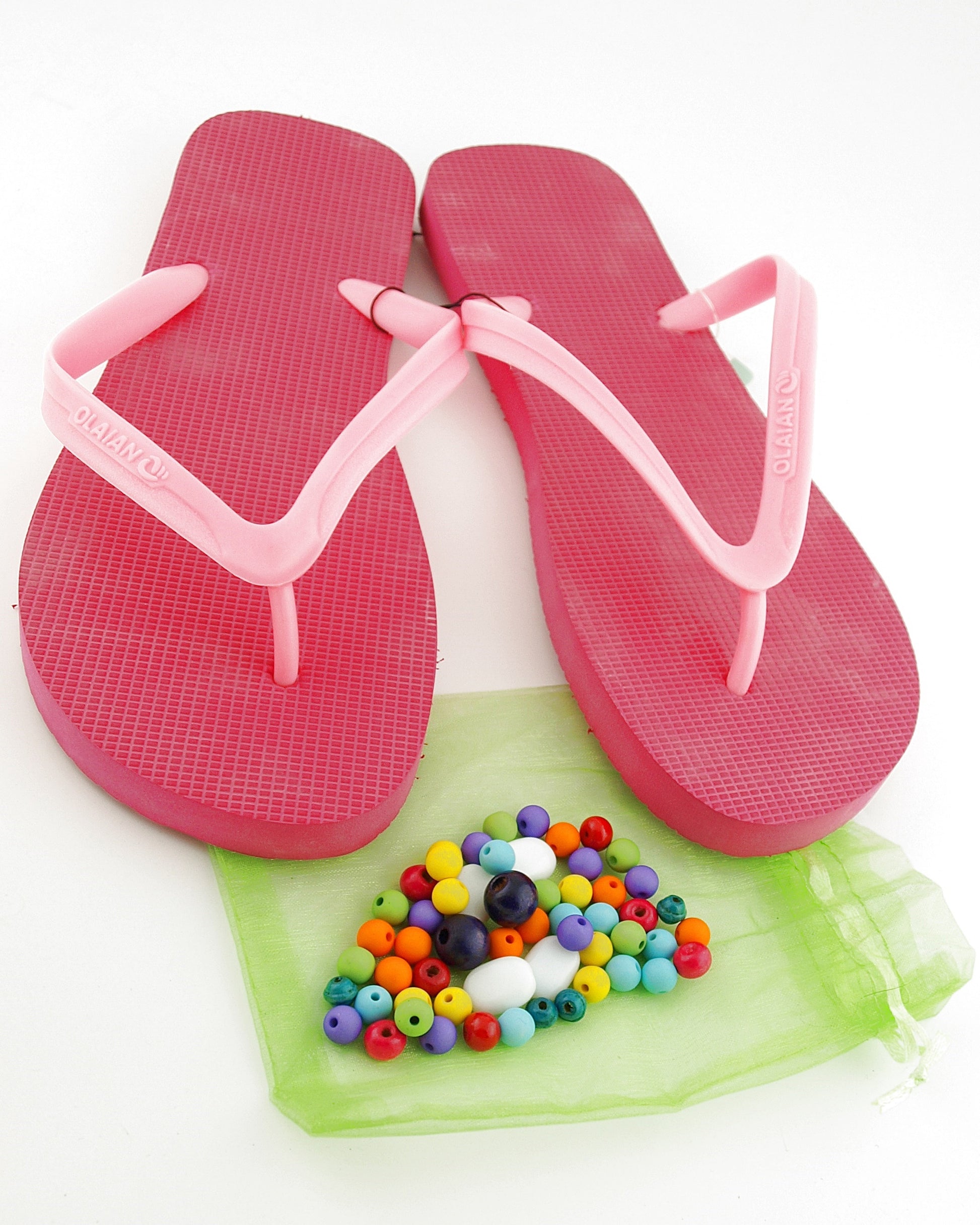 Teenslippers DIY Roze regenboog