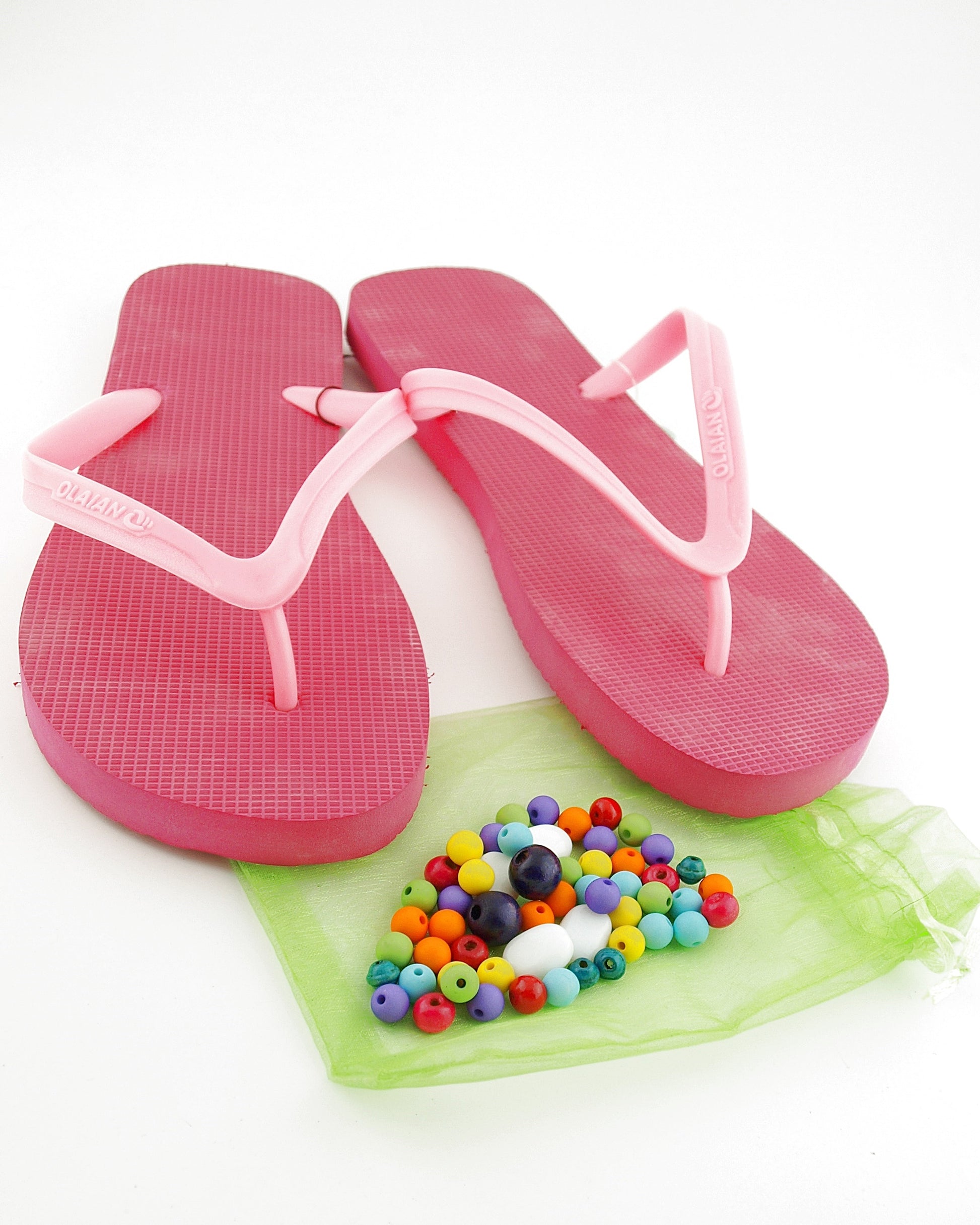 Teenslippers DIY Roze regenboog