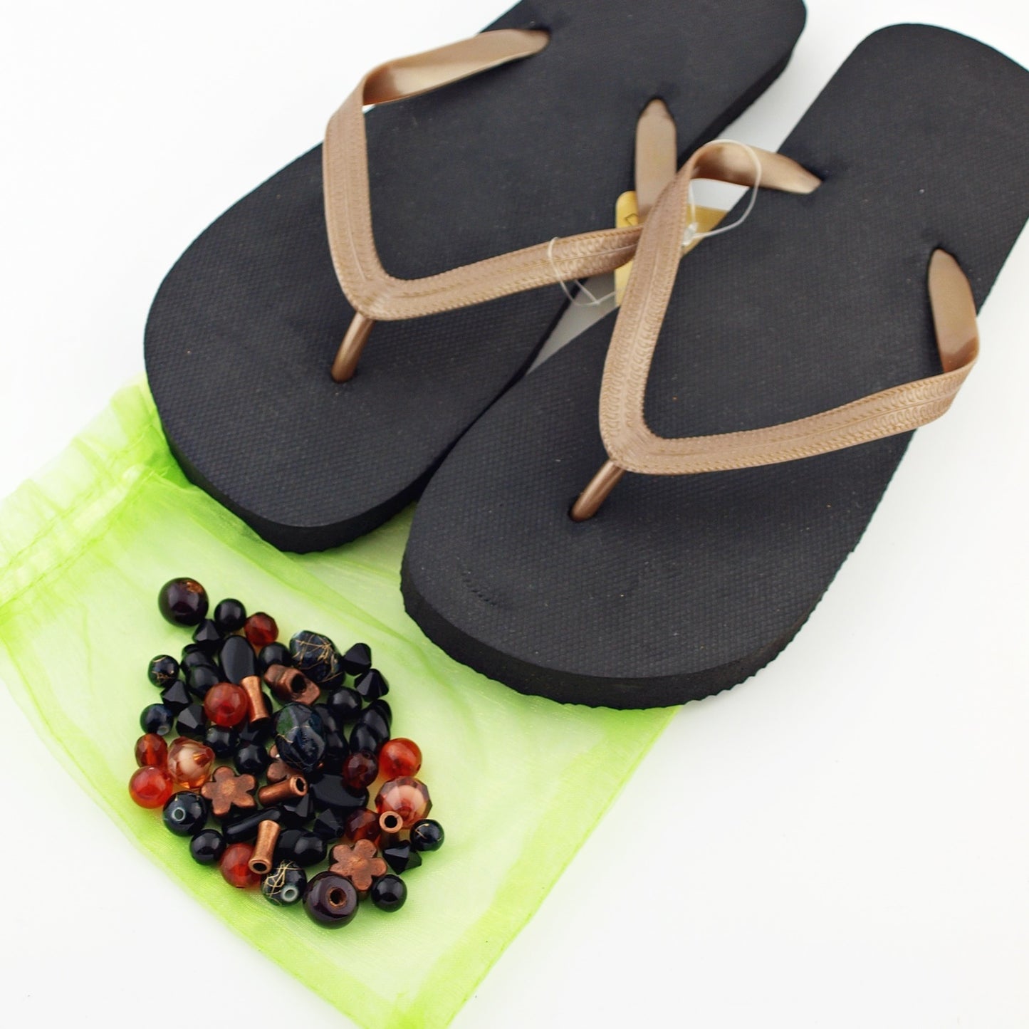 Teenslippers DIY Black bronce