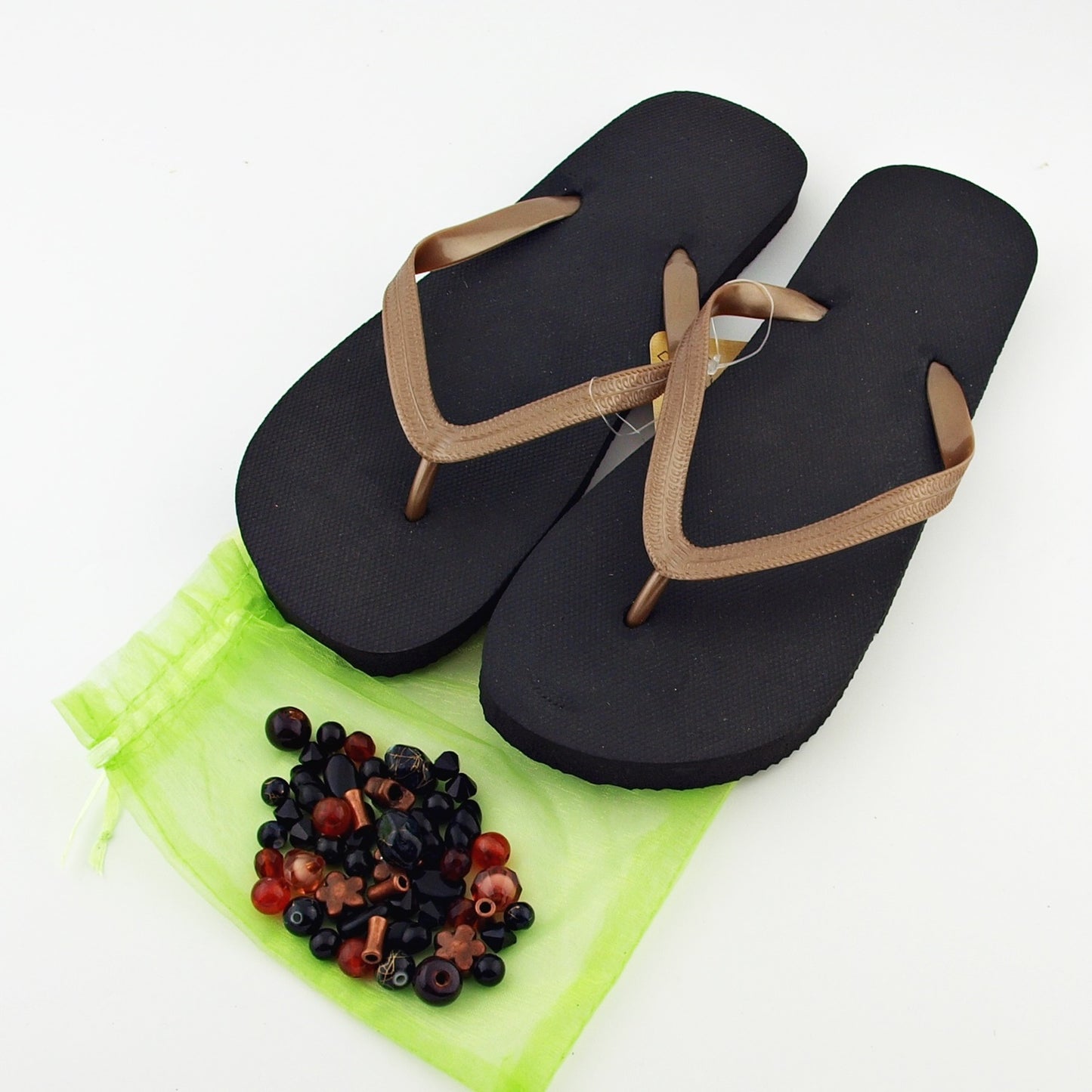 Teenslippers DIY Black bronce