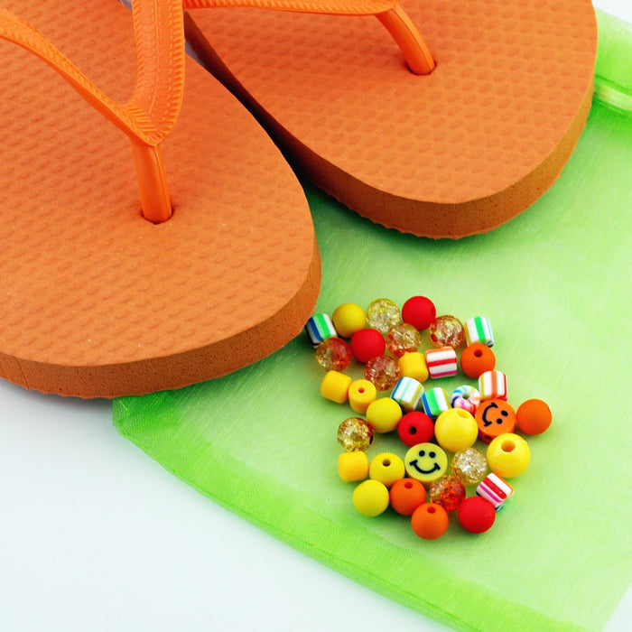Teenslippers DIY Orange Smile