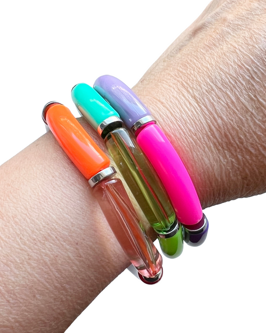 Set Armband Tube kleur met zilver