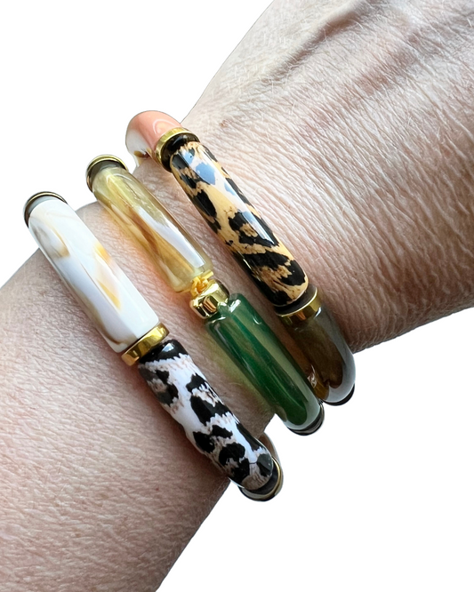 Armband Tube animal met goud