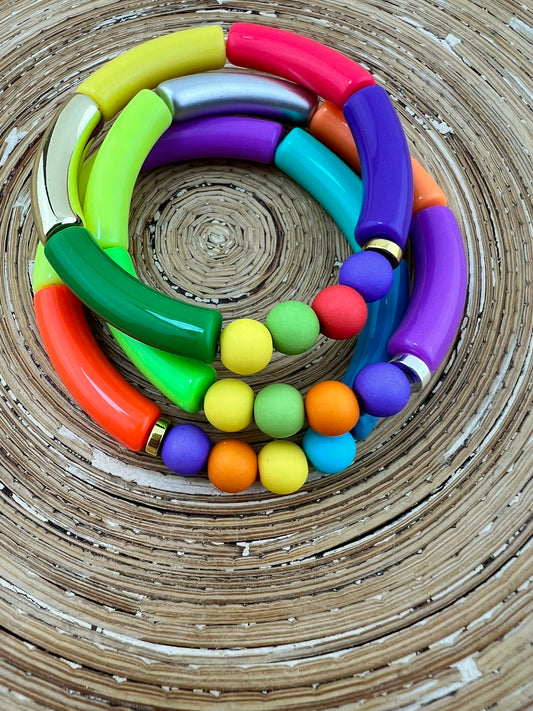 Armband Tube combi vrolijke kleuren