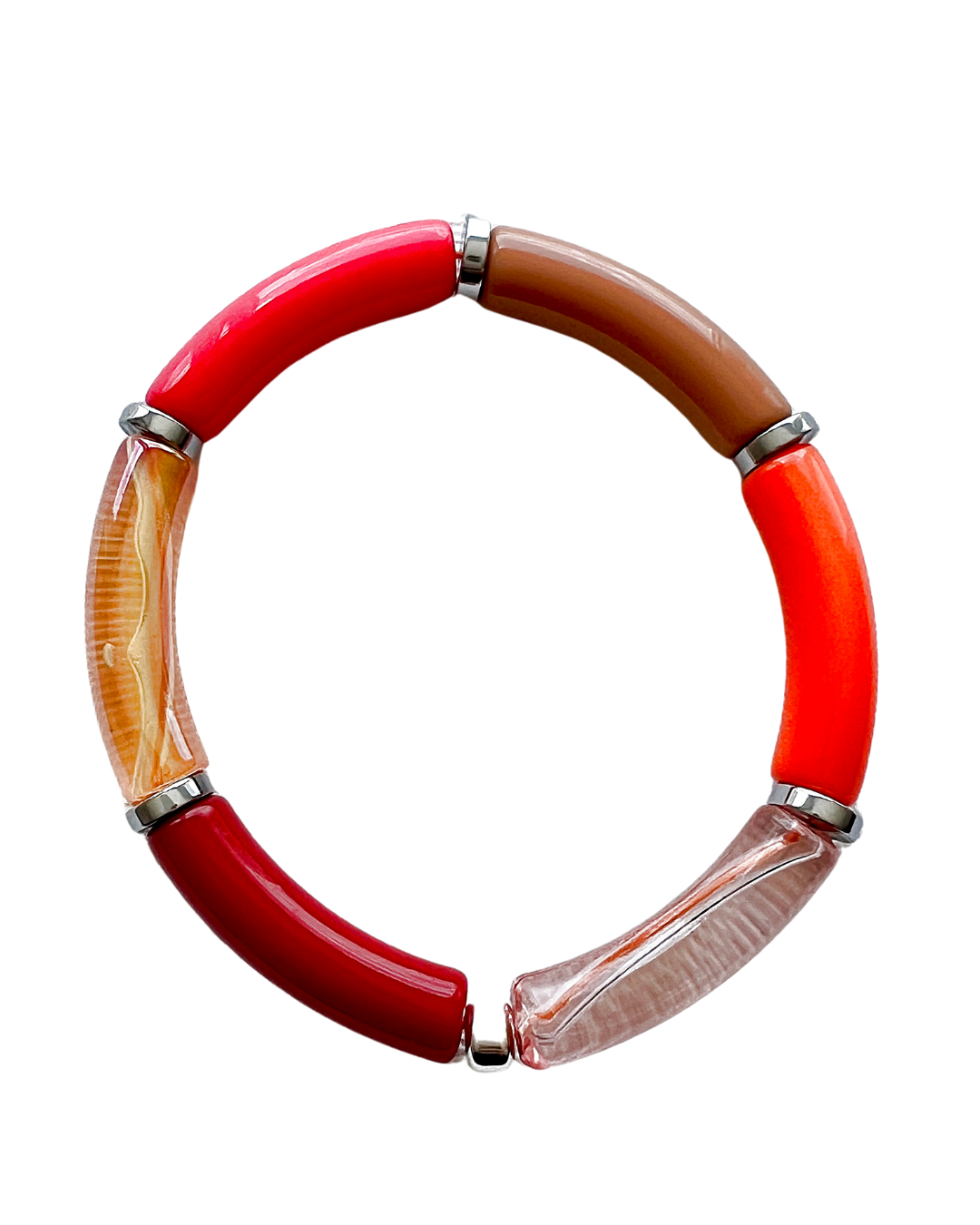 Set Armband Tube kleur met zilver