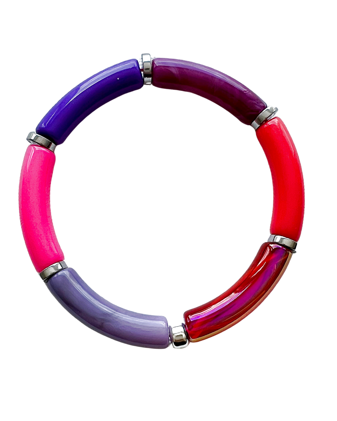 Set Armband Tube kleur met zilver