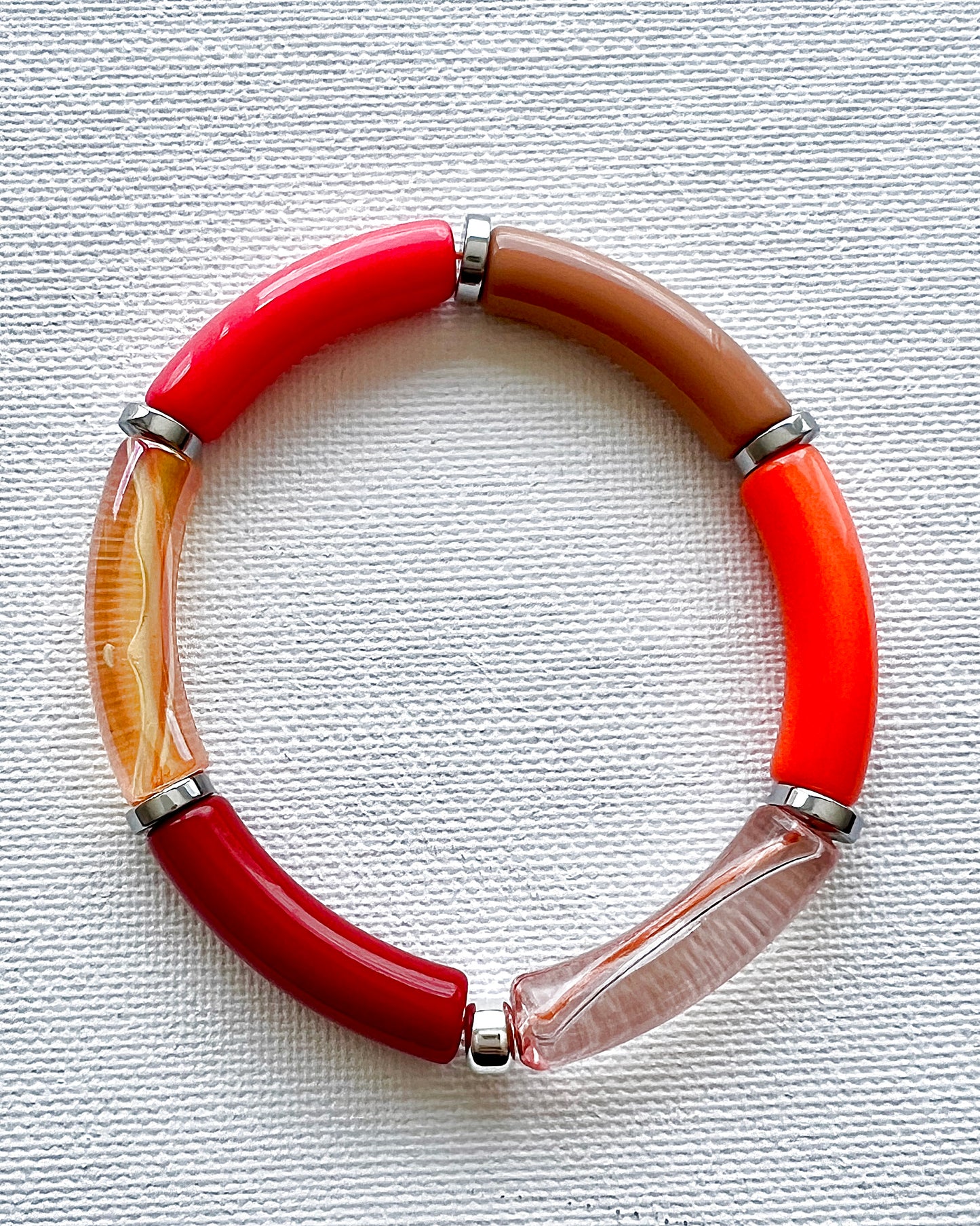 Set Armband Tube kleur met zilver