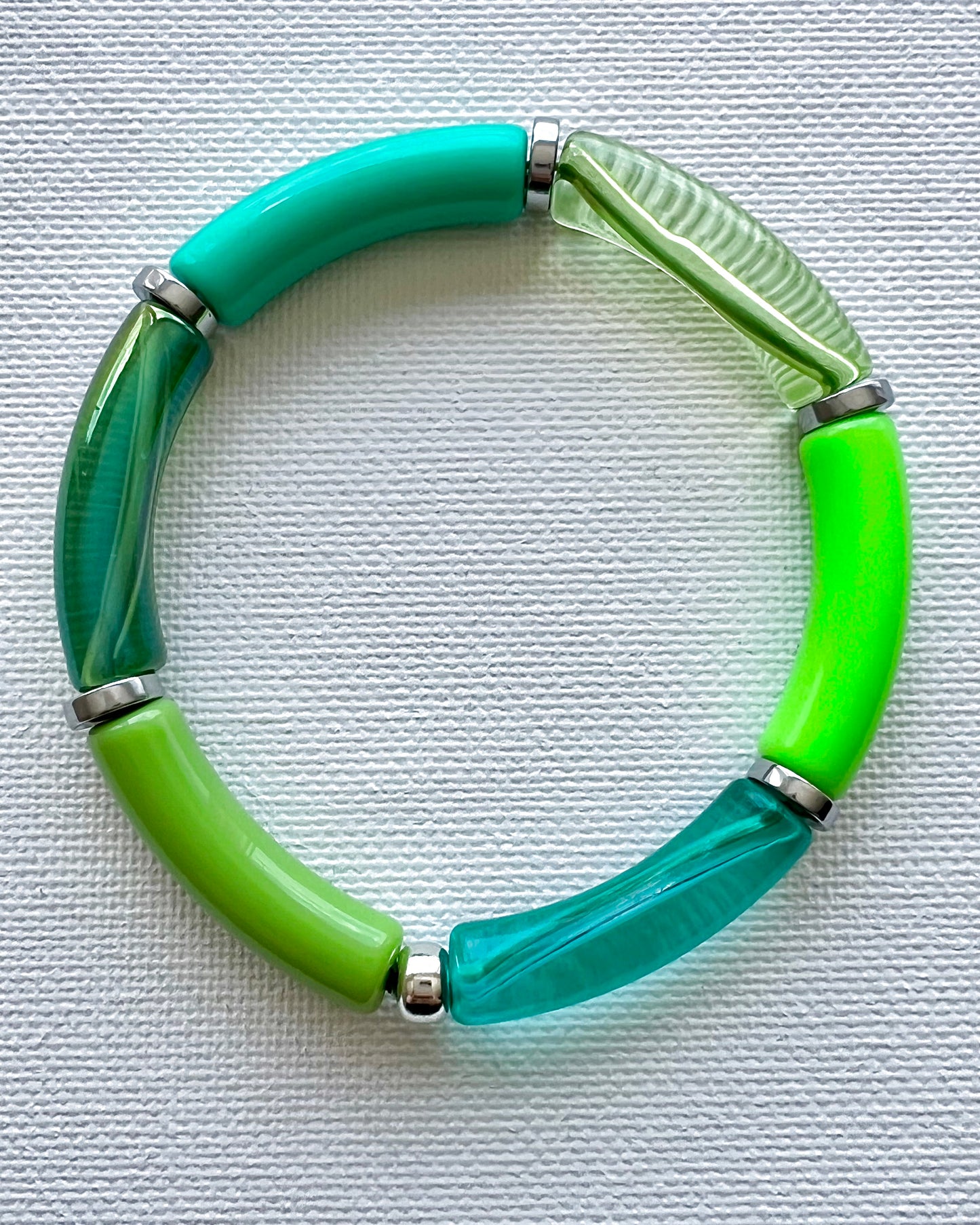 Set Armband Tube kleur met zilver