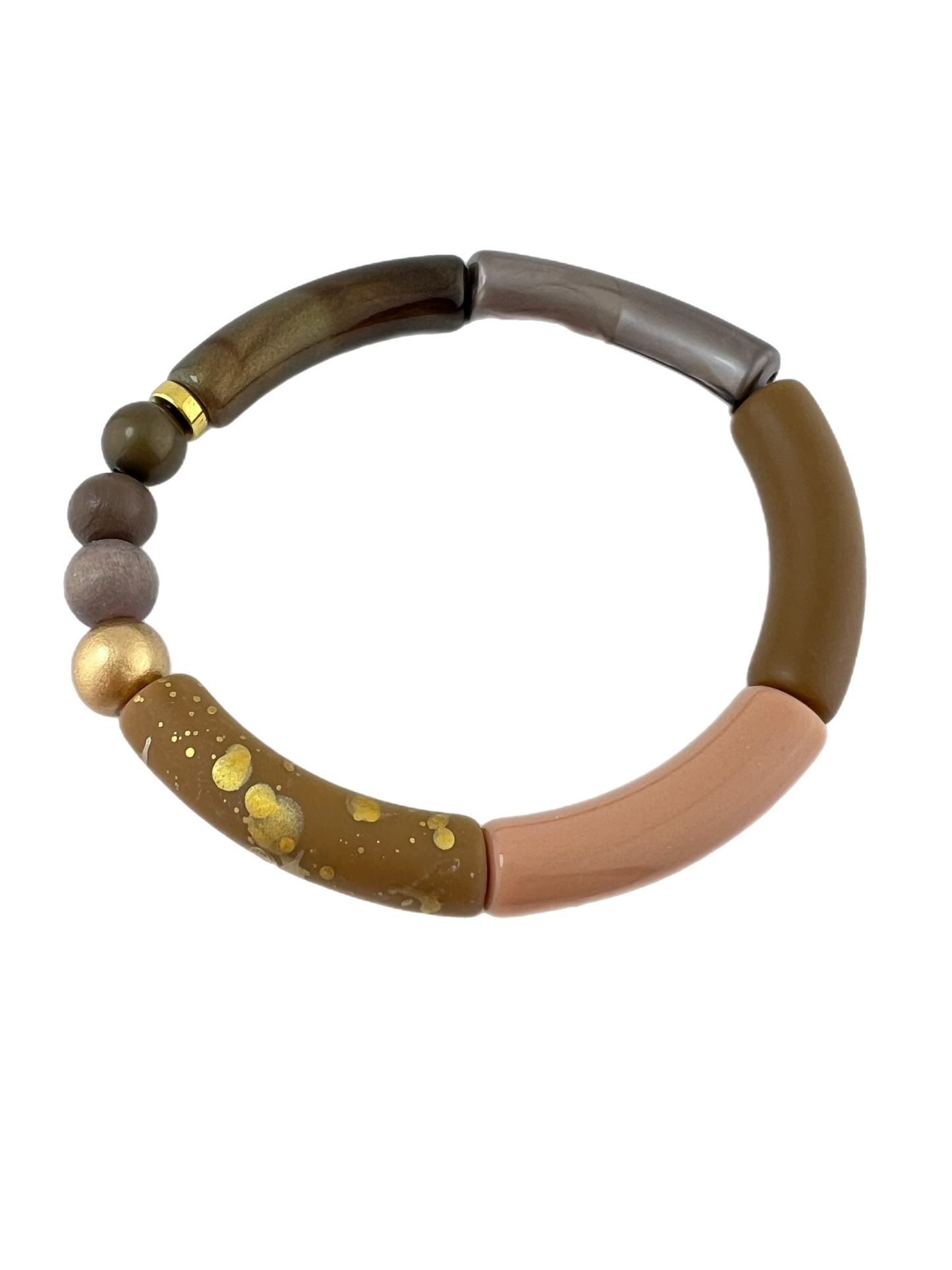 Armband Tube combi beige bruin