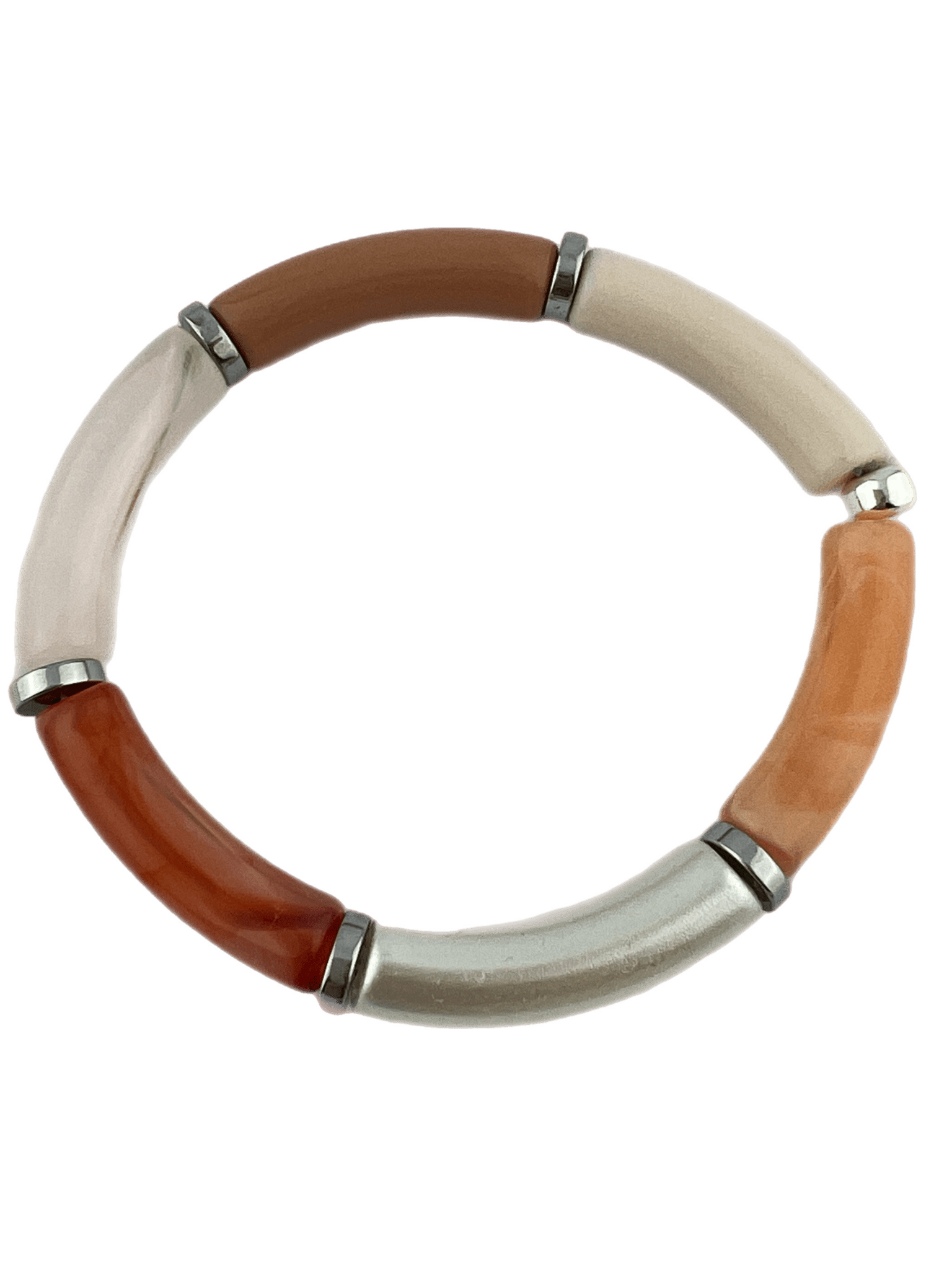 Armband Tube winterkleuren paars mix zilver - HanneHaves