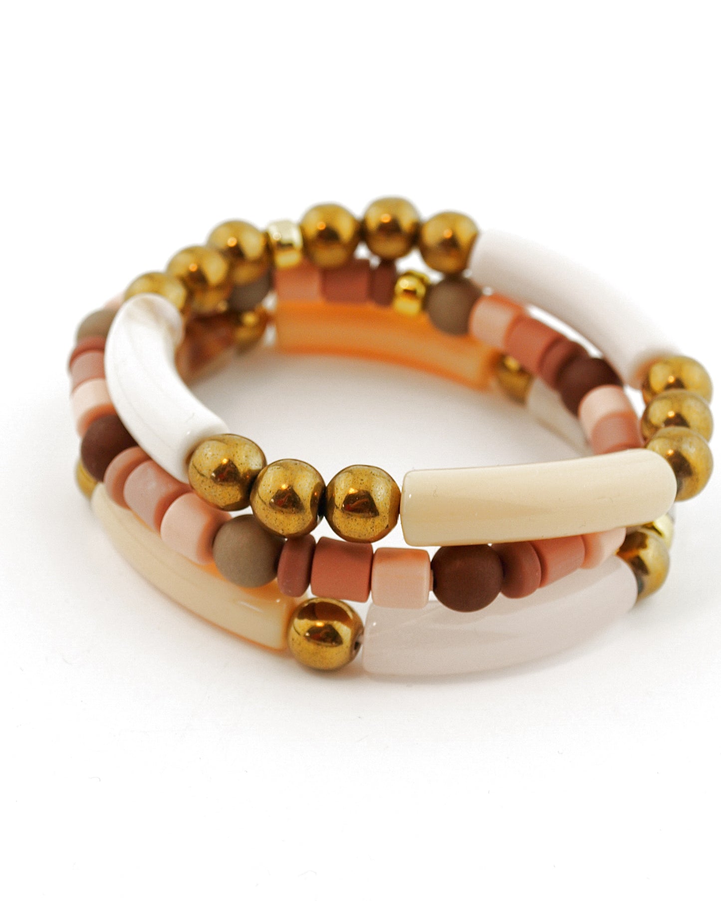 Armbanden Tube mix naturel