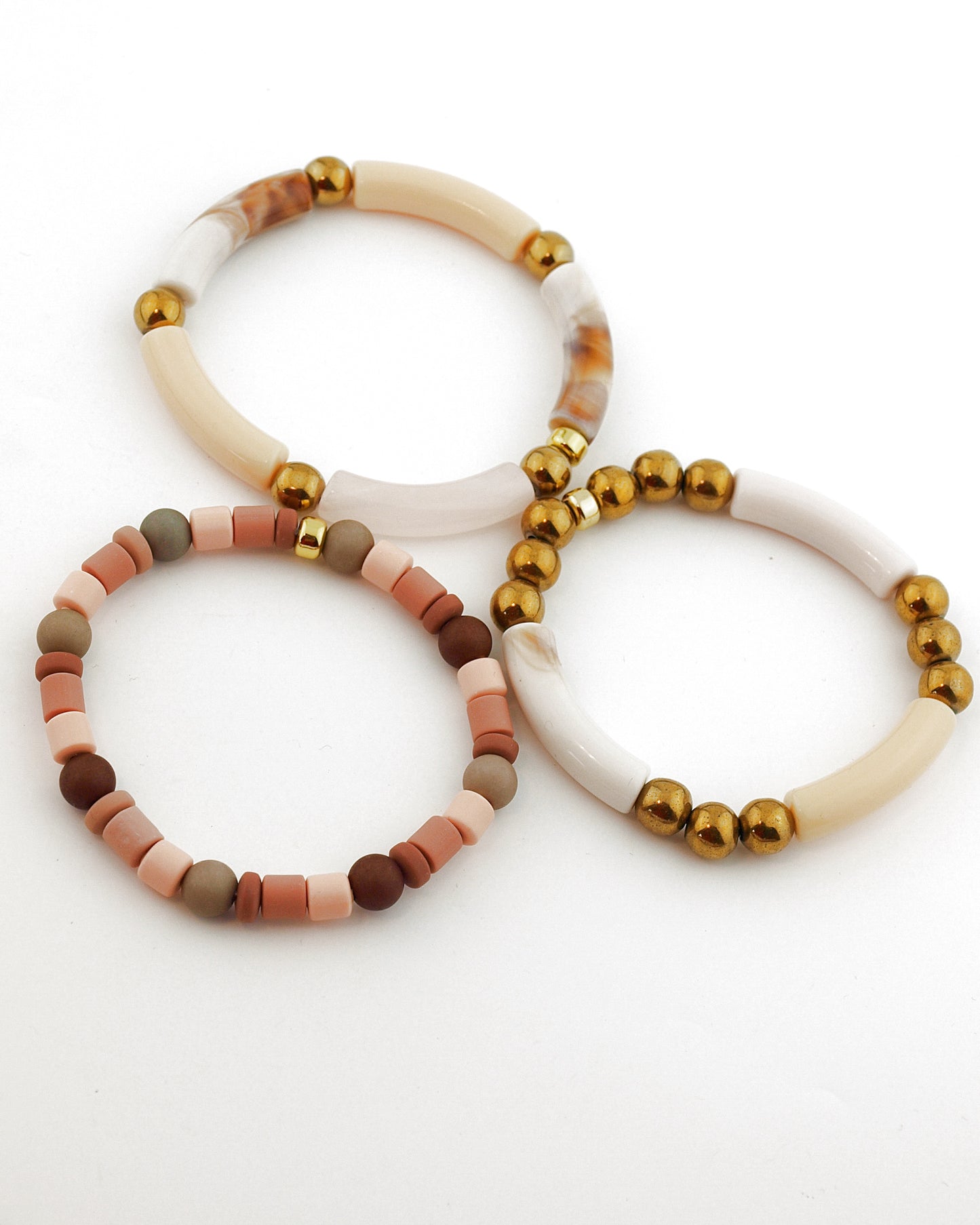 Armbanden Tube mix naturel