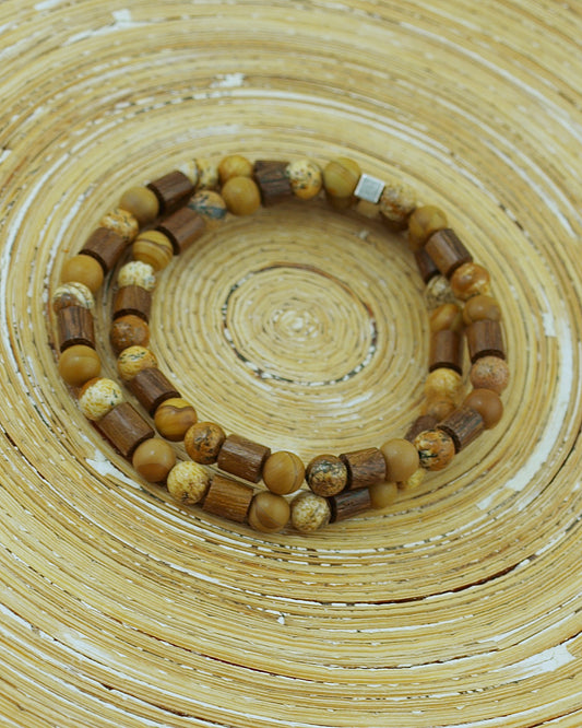 Natuursteen armband Sesame Jasper small