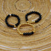 Stretch ringen set van jade kralen Kobalt