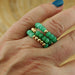 Stretch ringen set van jade kralen Mint