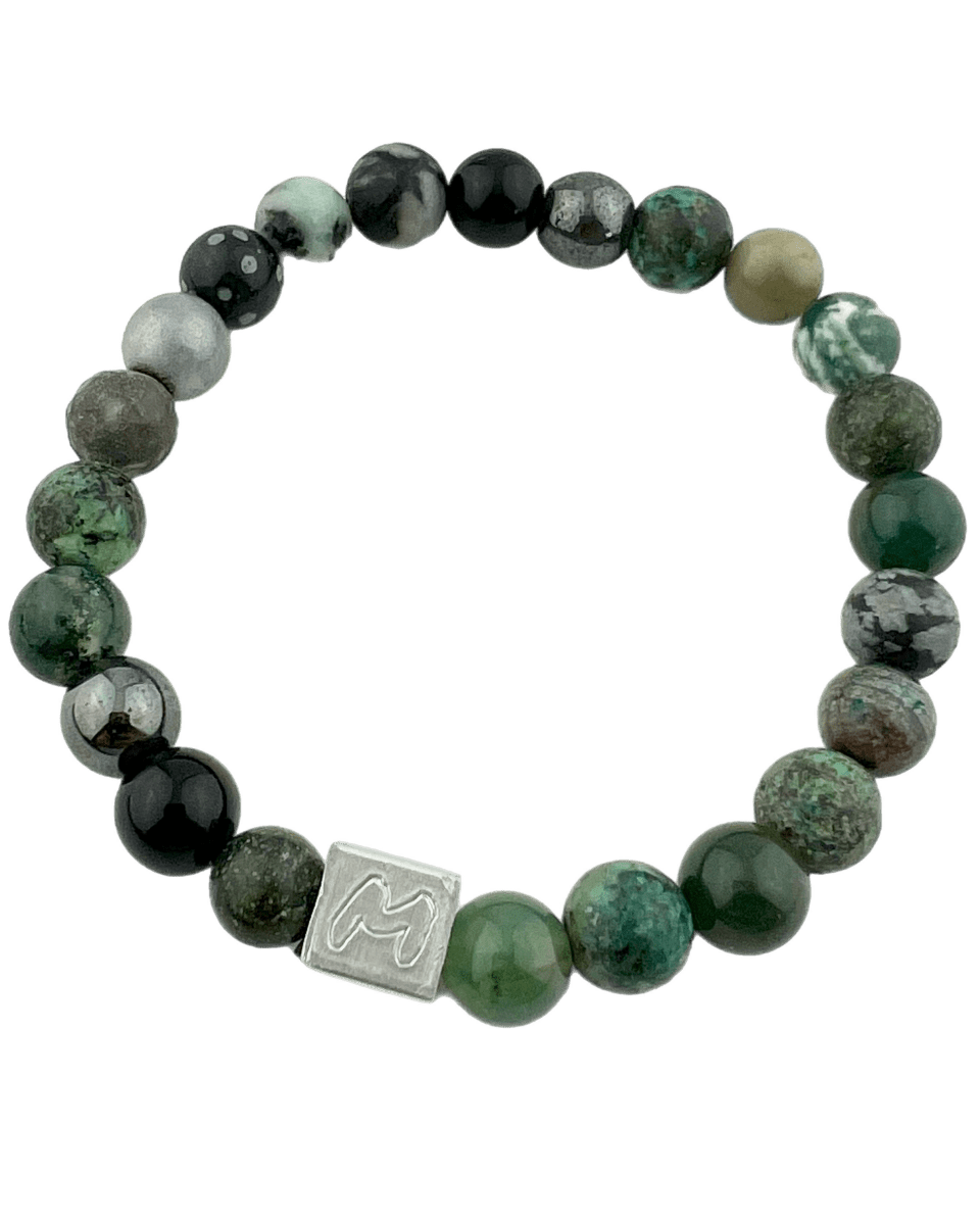 Natuursteen armband Orvin Groen (8MM) - HanneHaves