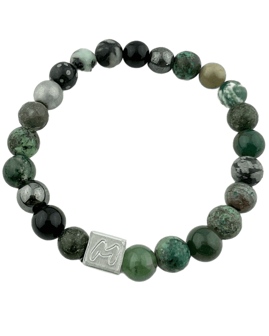 Natuursteen armband Orvin Groen (8MM) - HanneHaves