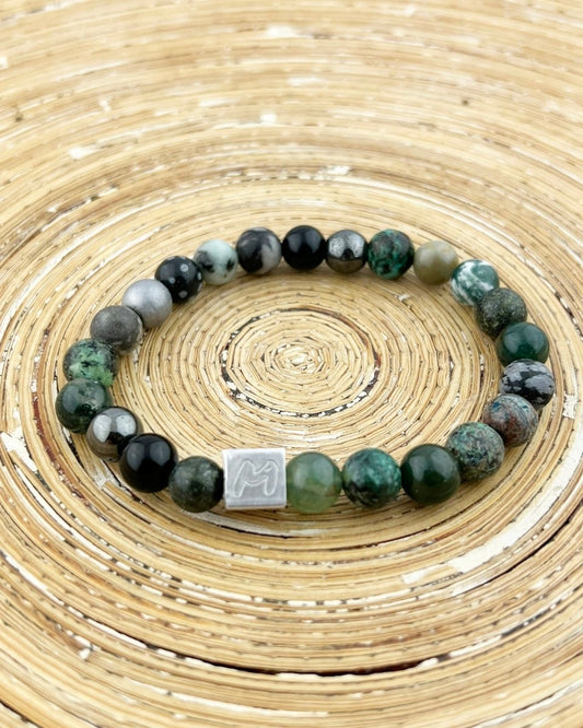 Natuursteen armband Orvin Groen (8MM) - HanneHaves