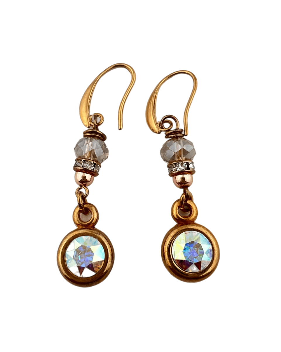 Oorbellen Swarovski iriserend roségoud - HanneHaves