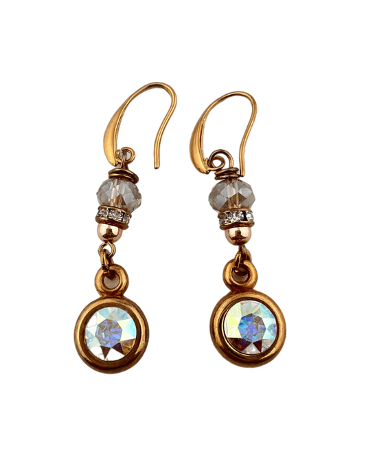Oorbellen Swarovski iriserend roségoud - HanneHaves
