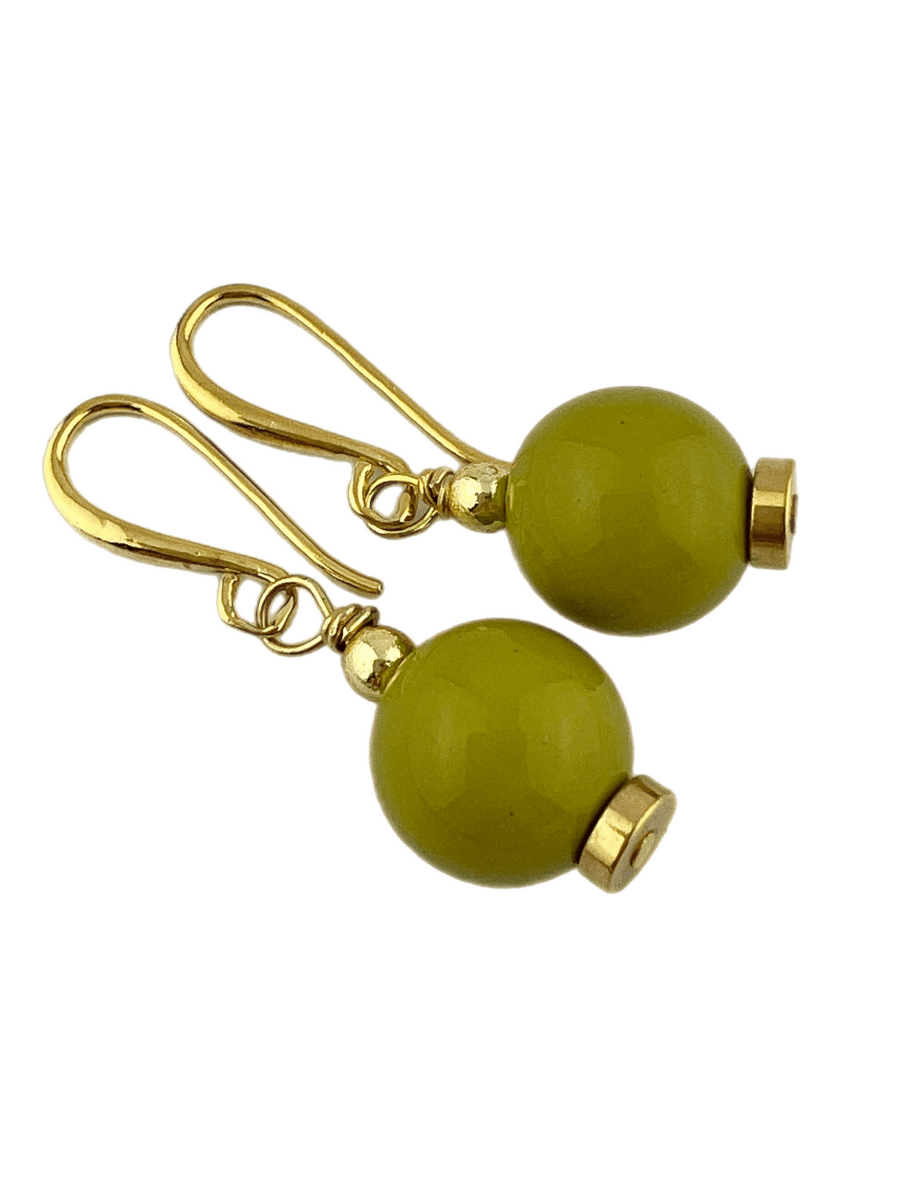 Set Grote Kraal 14 mm Olijf Groen - HanneHaves