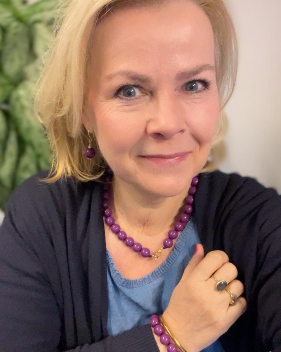 Set Grote Kraal 14 mm Olijf Groen - HanneHaves