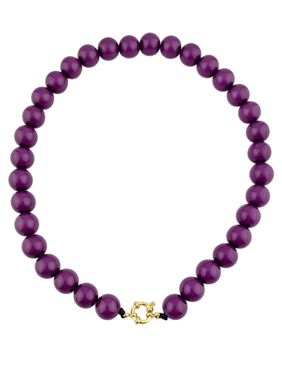 Set Grote Kraal 14 mm Pruim Paars - HanneHaves