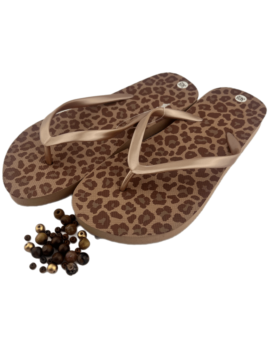 Teenslippers DIY Panter beige - HanneHaves