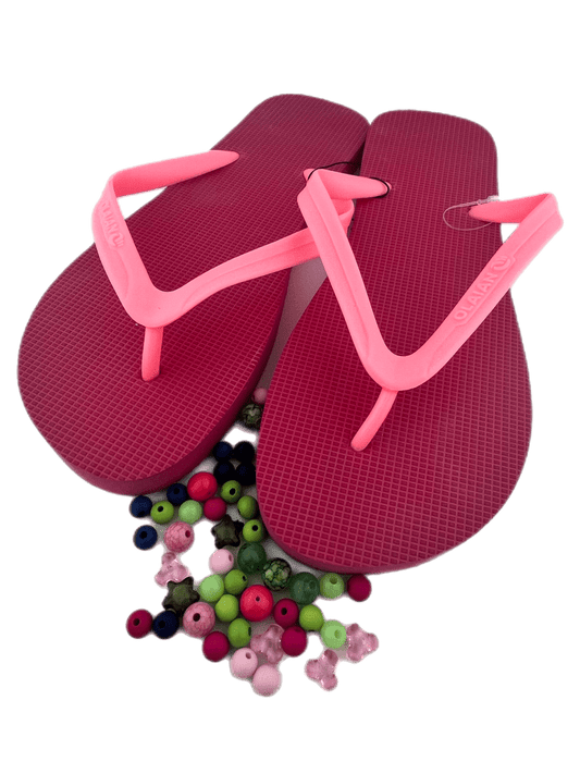 Teenslippers DIY Roze regenboog - HanneHaves