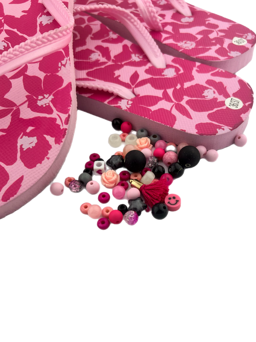 Teenslippers Roze Bloem - HanneHaves