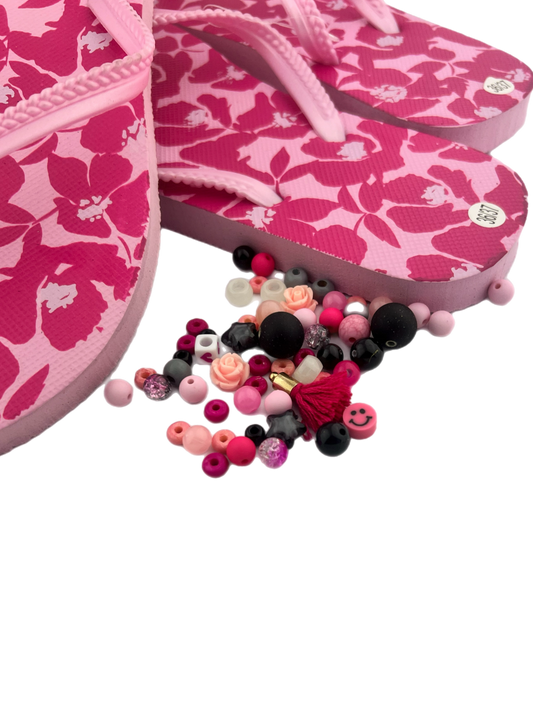 Teenslippers Roze Bloem - HanneHaves