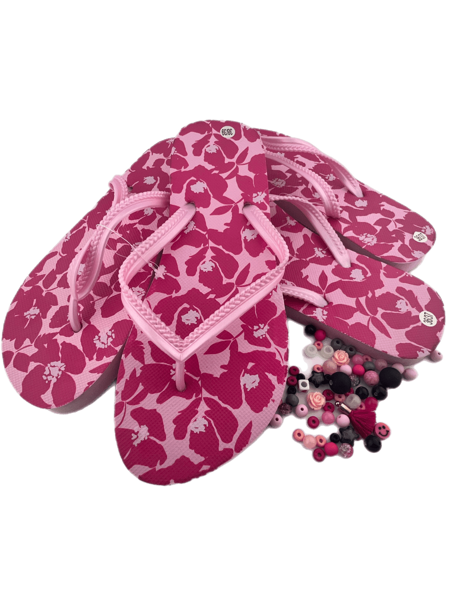 Teenslippers Roze Bloem - HanneHaves
