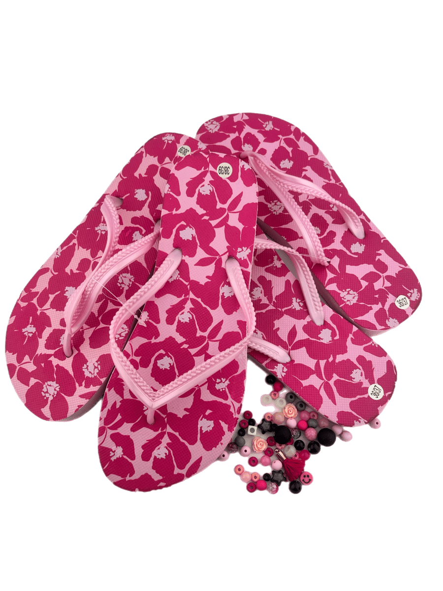 Teenslippers Roze Bloem - HanneHaves
