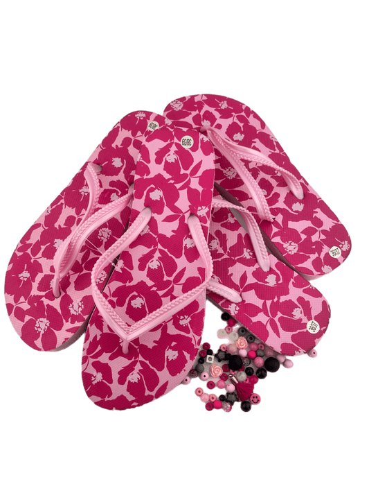 Teenslippers Roze Bloem - HanneHaves