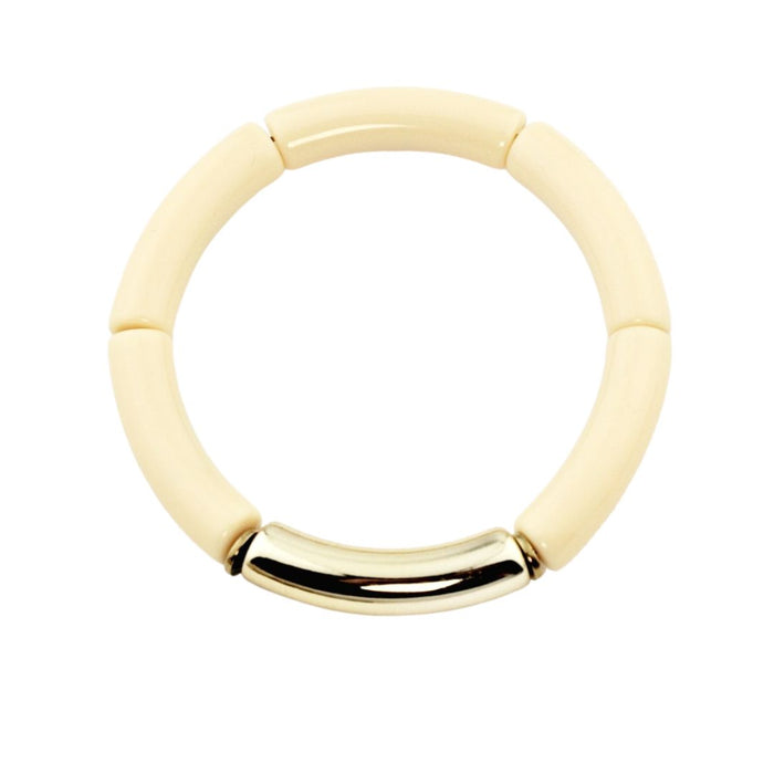 Armband Tube Beige Gold