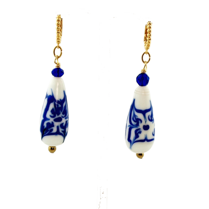 Oorbellen Delfs Blauw Big Drop