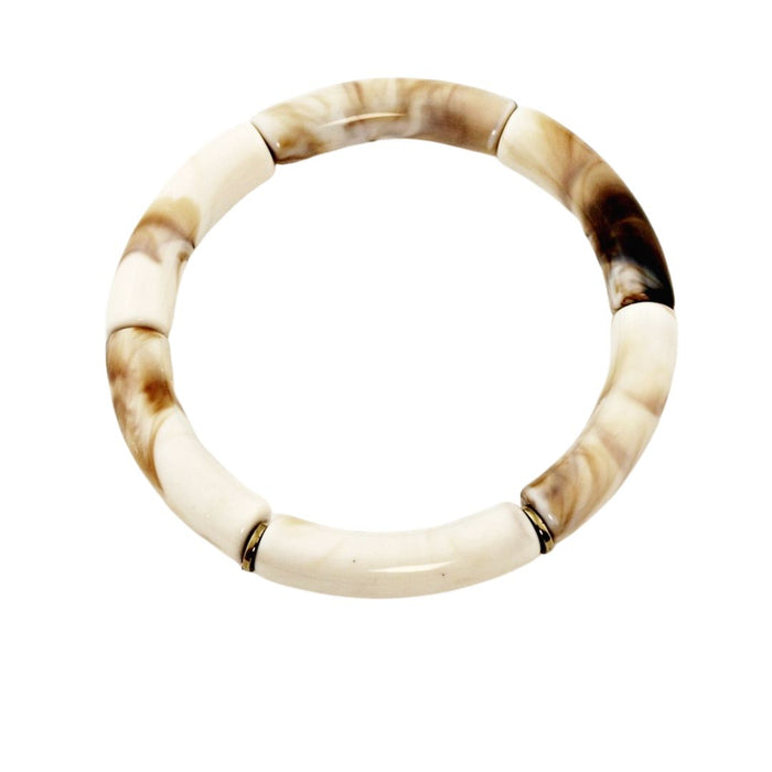 Armband Tube Beige Gold