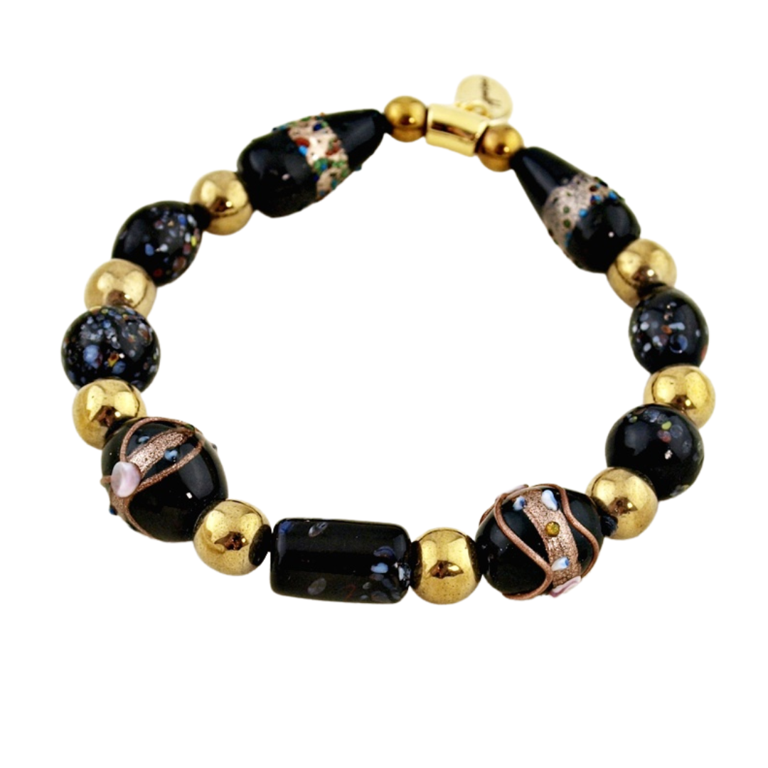 Armband Bohemien Mix bruin en zwart