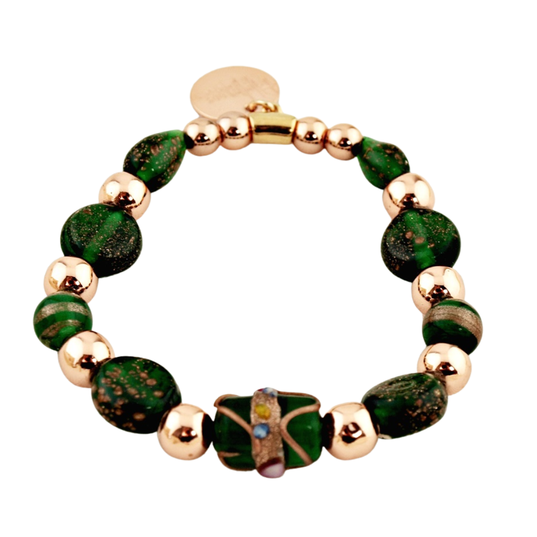 Armband Bohemien Mix koraal en rood