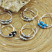 Oorbellen Creolen: Silver Beads Turquoise